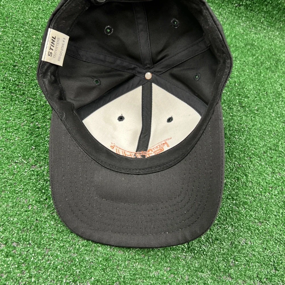 Team STIHL Outfitters Power Tools‎ Baseball Hat Cap Black Orange Logo Adjustable - Picture 5 of 8